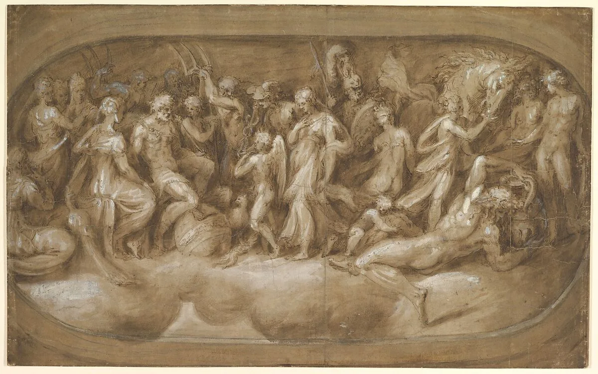 Cupid Presenting Psyche to the Gods — Andrea Schiavone (Andrea Meldola)