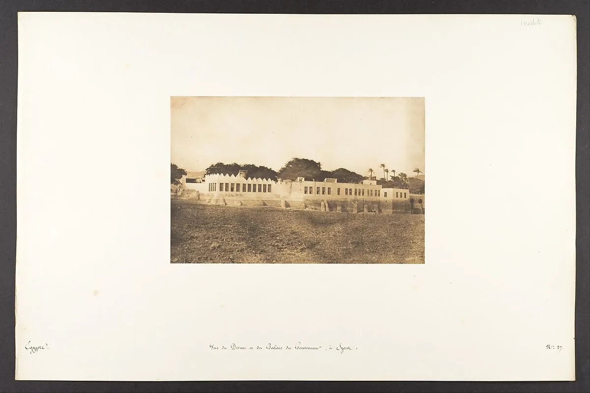 Vue du Divan et du Palais du Gouverneur, à Syout — Maxime Du Camp