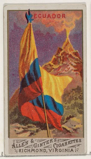 Ecuador, from Flags of All Nations, Series 1 (N9) for Allen & Ginter Cigarettes Brands