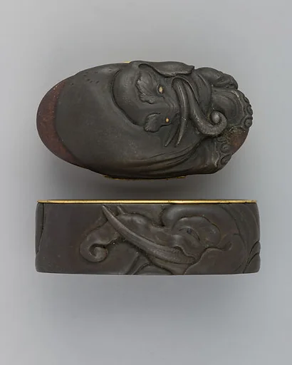 Sword-Hilt Collar and Pommel (Fuchigashira)
