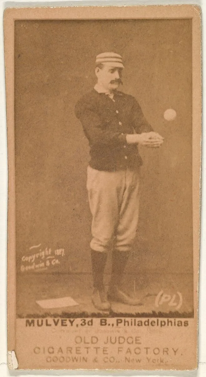 Joseph H. "Joe" Mulvey, 3rd Base, Philadelphia, from the Old Judge series (N172) for Old Judge Cigarettes — Goodwin & Company