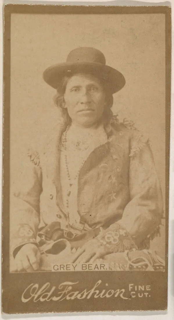 Grey Bear, from the Indian Chiefs series (N681) promoting Old Fashion Fine Cut Tobacco — Unknown