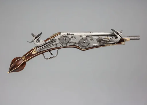 Double Barrelled Wheellock Pistol