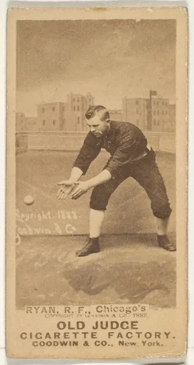 Ryan, Right Field, Chicago, from the Old Judge series (N172) for Old Judge Cigarettes