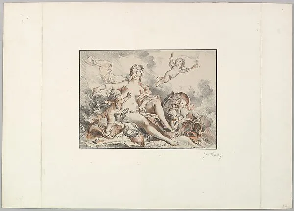Woman Seated with Four Putti — George William Thornley|François Boucher