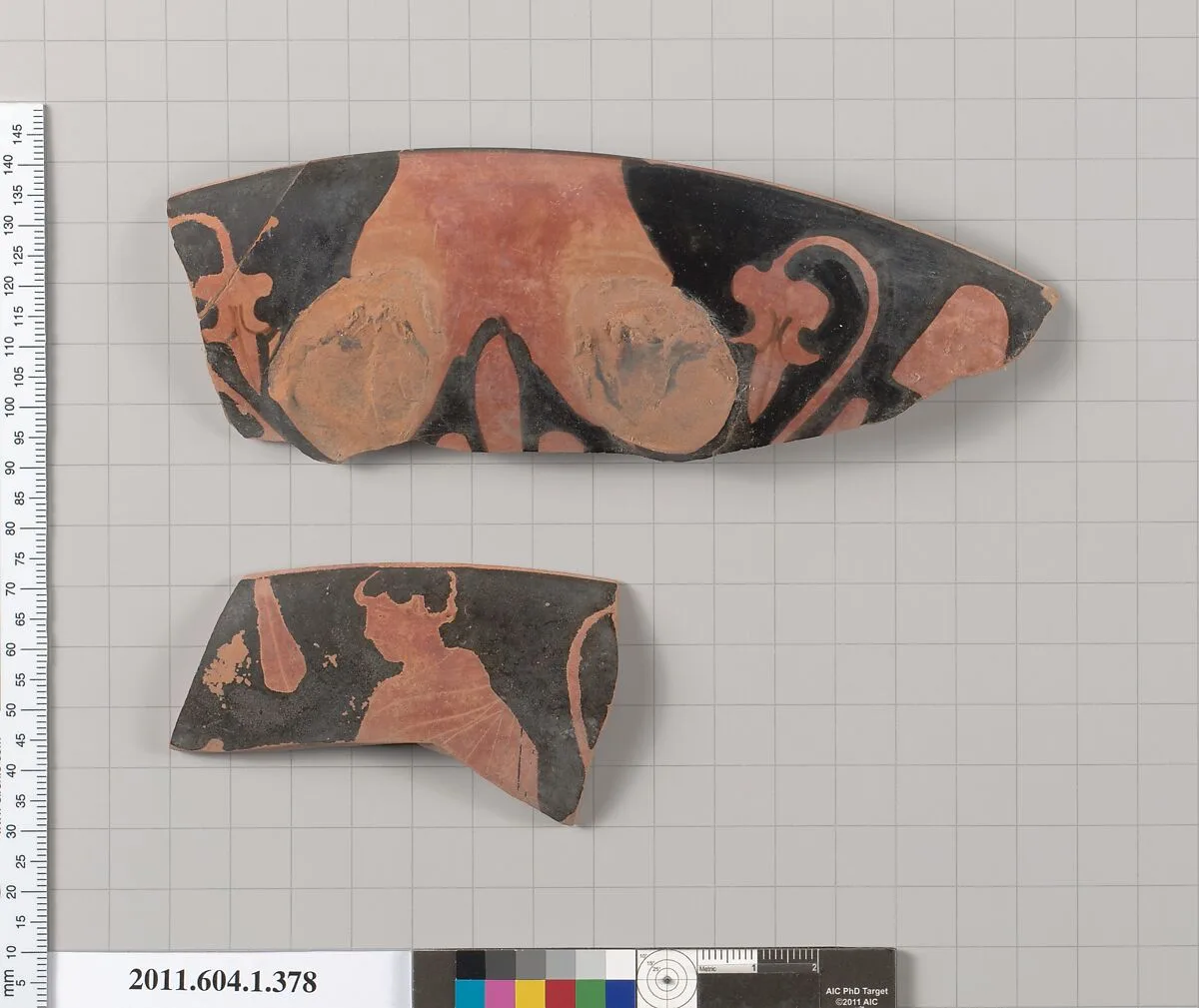 Terracotta fragment of a kylix (drinking cup) — Unknown