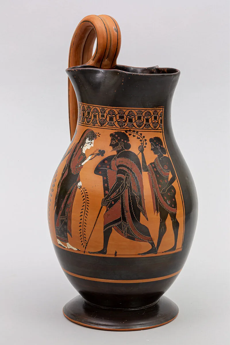 Terracotta olpe (jug) — Amasis Painter