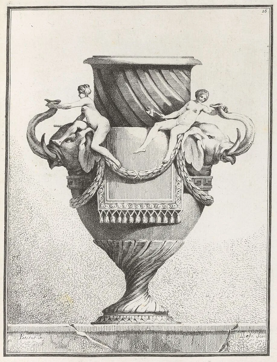 Suite de Vases — Ennemond Alexandre Petitot|Benigno Bossi|Léon Guillaume Du Tillot|J. H. Köch|A. Zingy