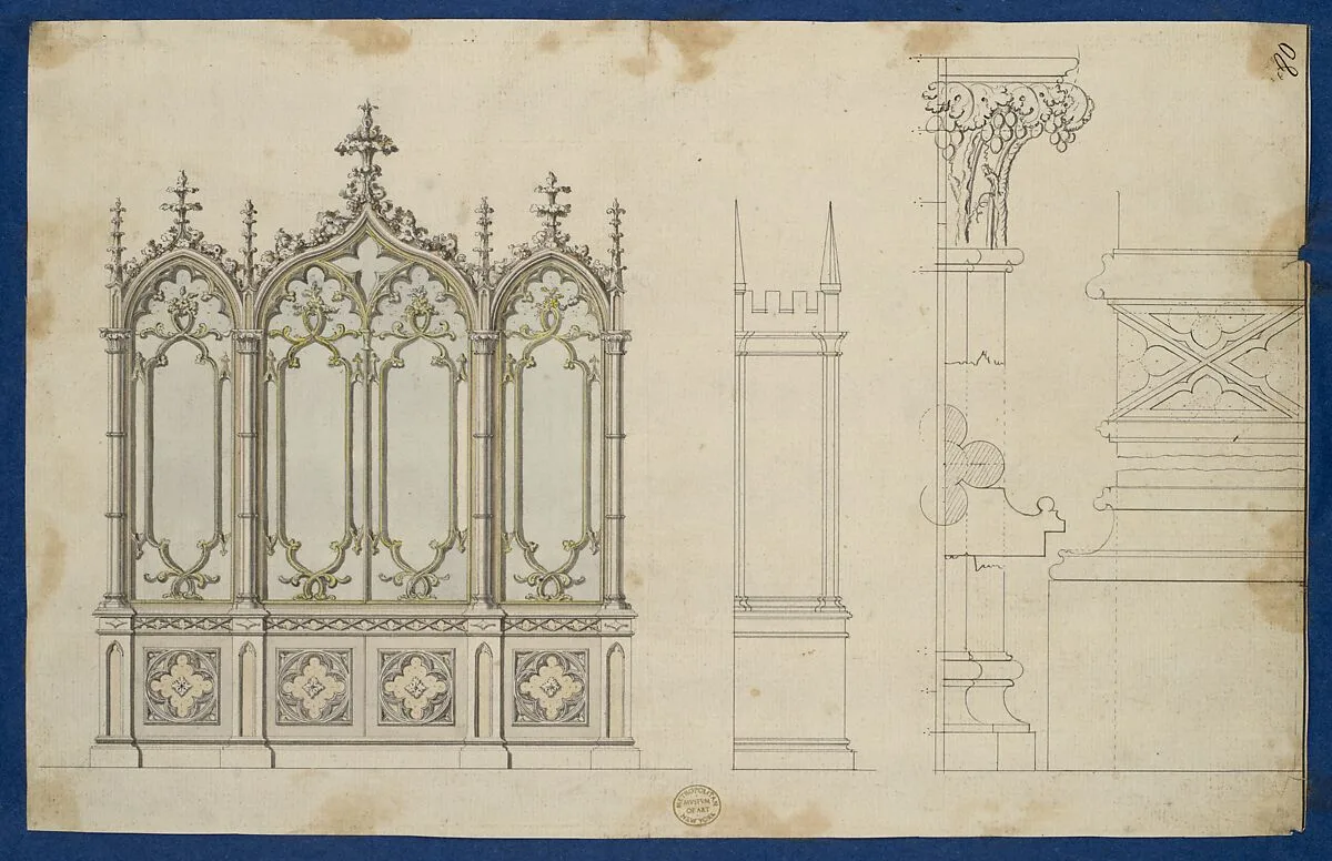 Gothic Bookcase, from Chippendale Drawings, Vol. II — Thomas Chippendale