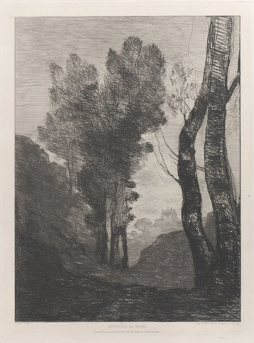 Environs de Rome — Camille Corot|Imprimerie Delâtre, Paris|Cadart & Luquet