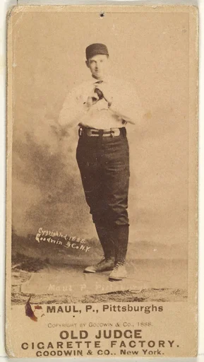 Al Maul, Pitcher, Pittsburgh, from the Old Judge series (N172) for Old Judge Cigarettes