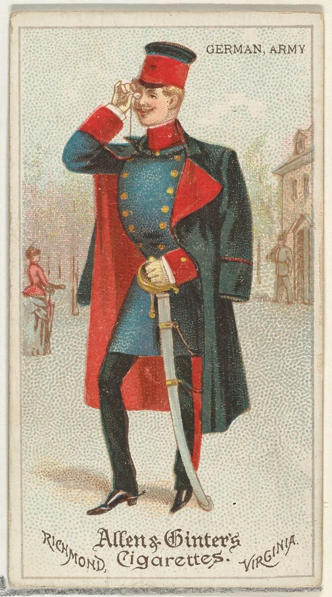 German, Army, from World's Dudes series (N31) for Allen & Ginter Cigarettes — Allen & Ginter