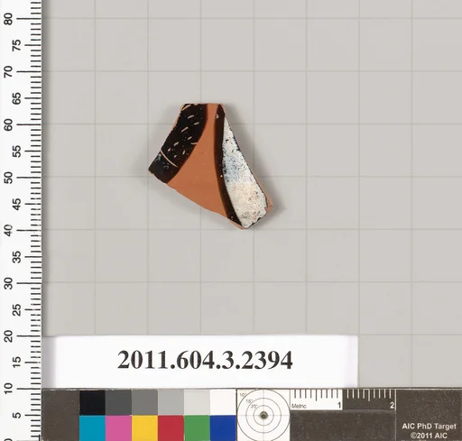 Terracotta fragment of a kylix: eye-cup (drinking cup)