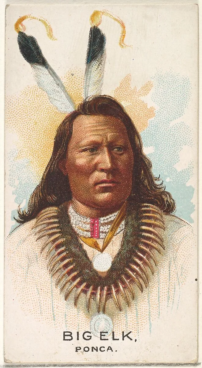 Big Elk, Ponca, from the American Indian Chiefs series (N2) for Allen & Ginter Cigarettes Brands — Allen & Ginter