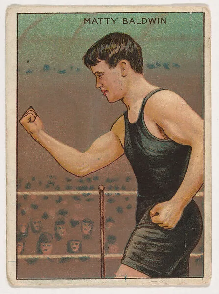 Matty Baldwin, from the Champion Pugilists series (T219), issued by Mecca and Hassan Cigarettes — Mecca Cigarettes|Hassan Cigarettes