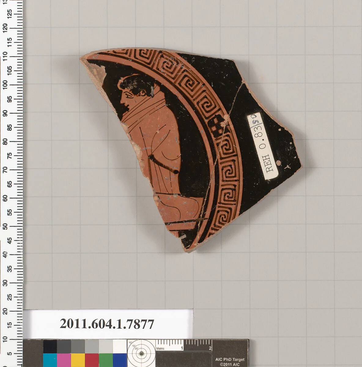 Terracotta fragment of a kylix (drinking cup) — Veii Painter