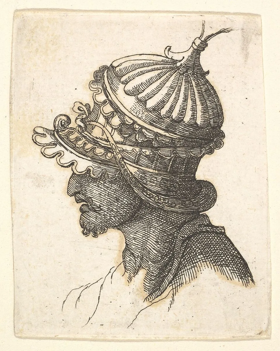 Helmeted head — Parmigianino (Girolamo Francesco Maria Mazzola)|Wenceslaus Hollar