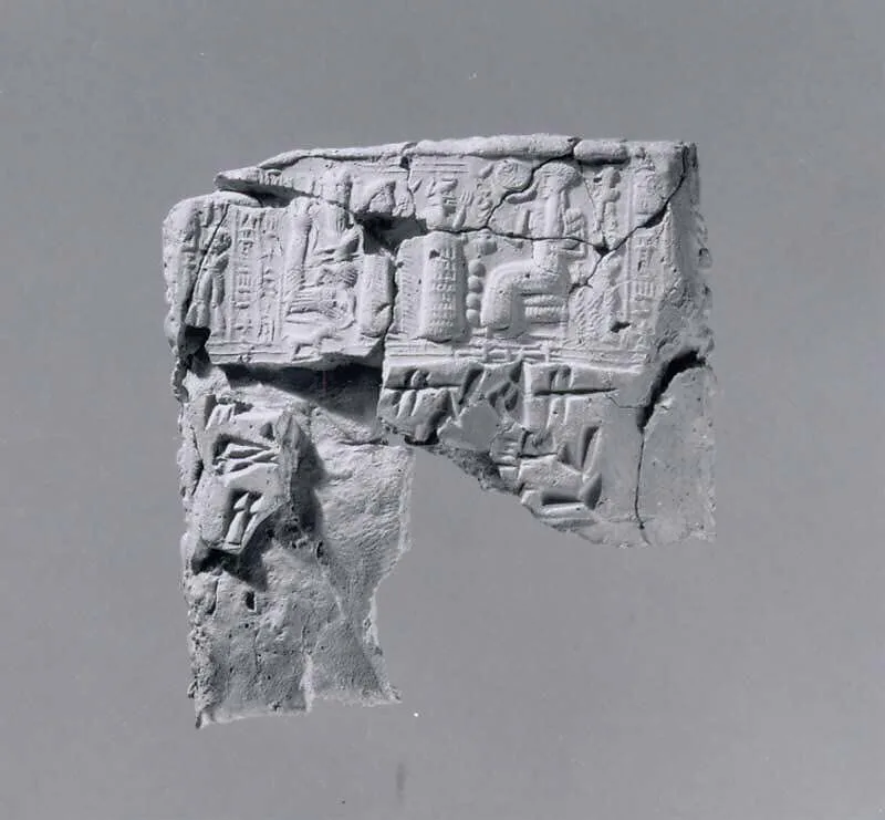 Cuneiform tablet case impressed with four cylinder seals — Unknown