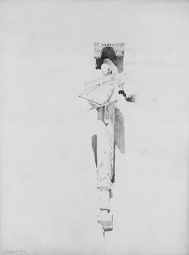 Angel with Sundial, Chartres