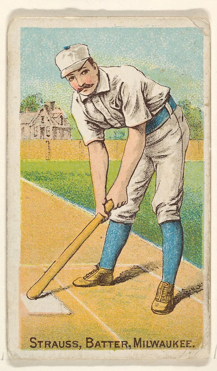 Strauss, Batter, Milwaukee, from the Gold Coin series (N284) for Gold Coin Chewing Tobacco — D. Buchner & Co., New York