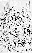 Study for Judas Kiss: Christ and Judas