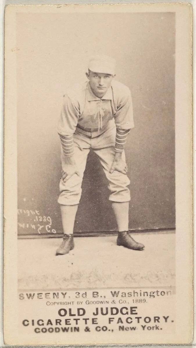 Peter Jay "Pete" Sweeney, 3rd Base, Washington Nationals, from the Old Judge series (N172) for Old Judge Cigarettes — Goodwin & Company