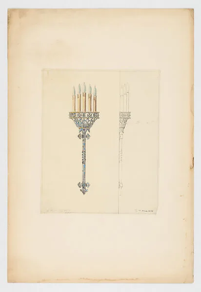 Design for sconce — Louis C. Tiffany|Tiffany Studios|Tiffany Glass Company|Tiffany Glass and Decorating Company