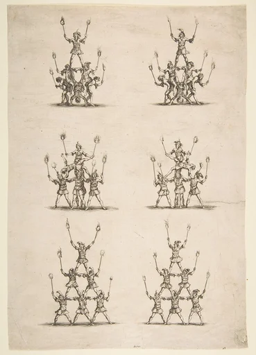 Thirty-six Acrobats in Six Groups