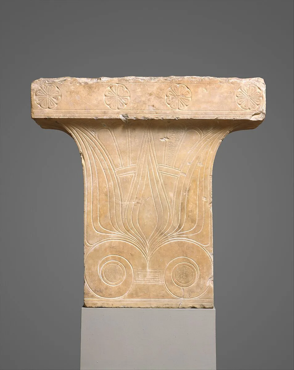 Marble cavetto capital — Unknown