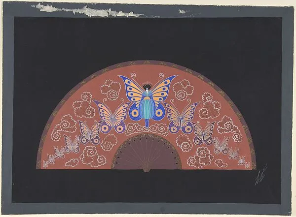 Curtain design for "Madame Butterfly," George White's Scandals, New York, 1926 — Erté (Romain de Tirtoff)
