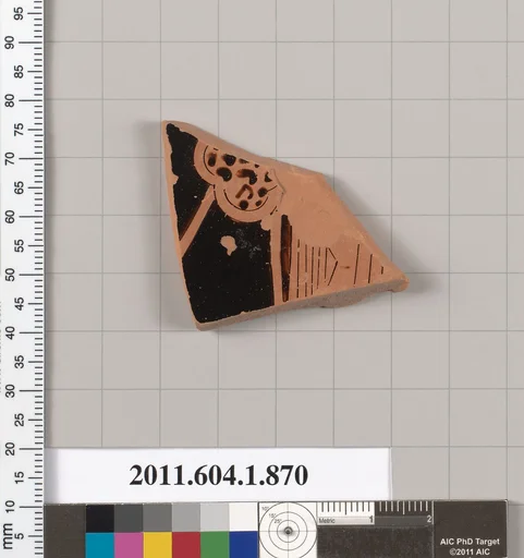 Terracotta fragment of a kylix (drinking cup)