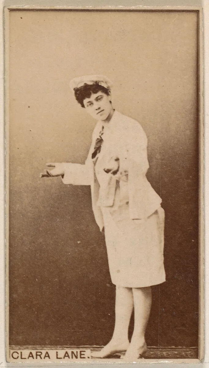 Clara Lane, from the Actresses series (N245) issued by Kinney Brothers to promote Sweet Caporal Cigarettes — Kinney Brothers Tobacco Company