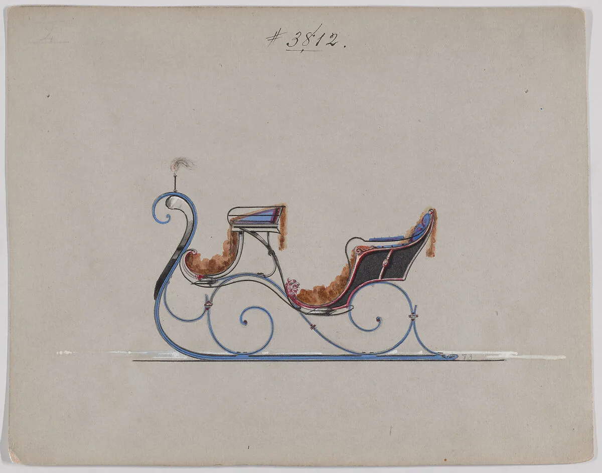 Design for 4 Seat Sleigh, no. 3812 — Brewster & Co.|Herman Stahmer
