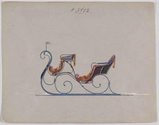 Design for 4 Seat Sleigh, no. 3812