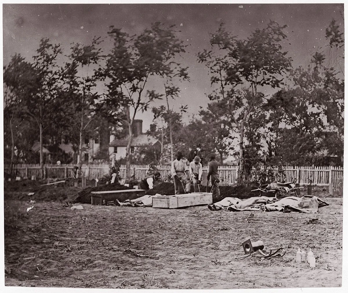 Burial of the Dead, Fredericksburg — Andrew Joseph Russell|Mathew B. Brady