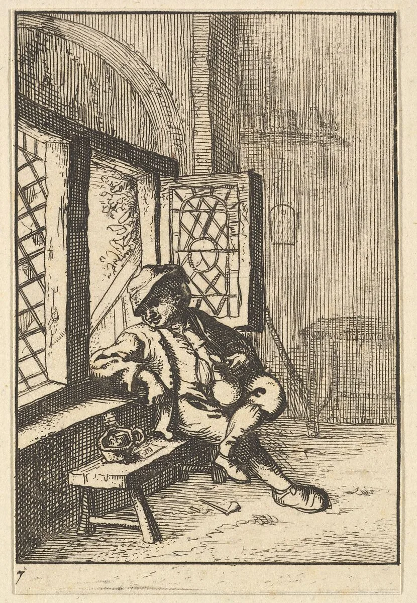 Man Sitting by a Window (copy) — Adriaen van Ostade