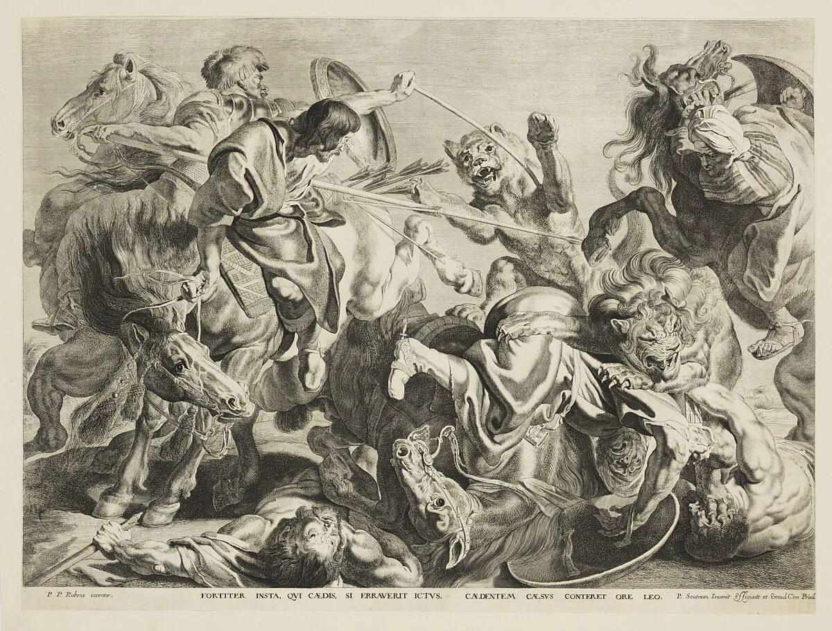 Lion Hunting — Pieter Soutman|Peter Paul Rubens