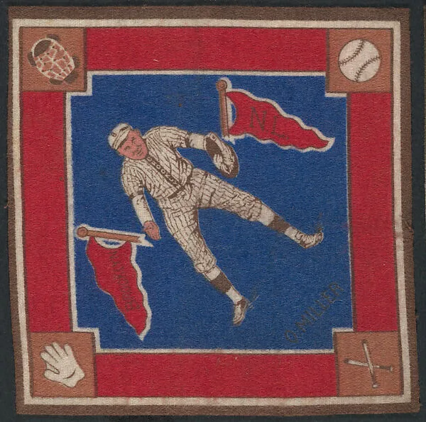Otto Miller, Brooklyn, National League from Baseball Players Felt Blanket series (B18) — Unknown
