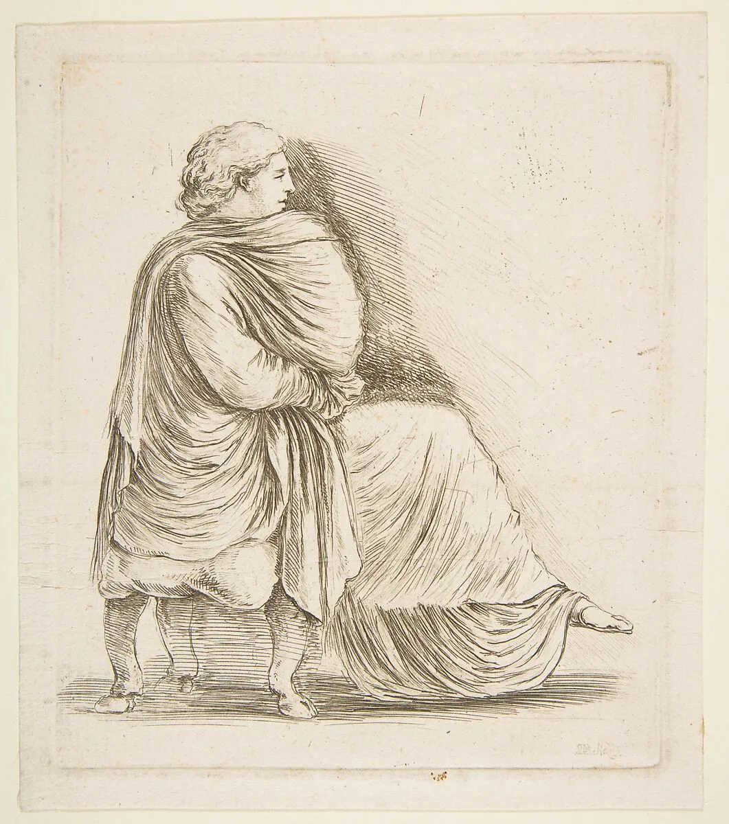 Seated Woman in Profile after Antique Bas Relief — Stefano della Bella