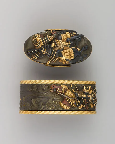 Sword-Hilt Collar and Pommel (Fuchigashira) — Unknown