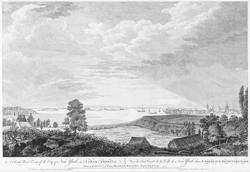 A South West View of the City of New York, in North America