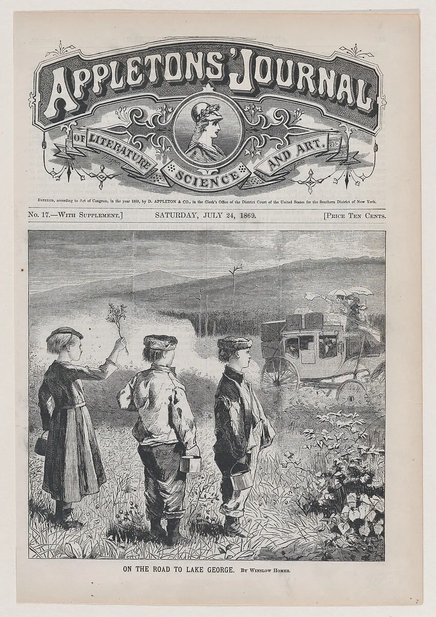 On the Road to Lake George (from "Appleton's Journal," Vol. I) — Winslow Homer|D. Appleton & Co.