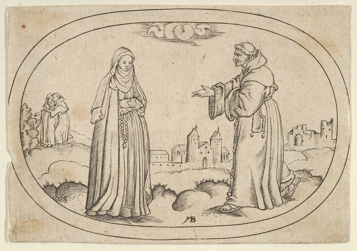 A Nun and a Friar, from Das Bossenbüchlein — Mathais Beitler|Stephan Herman