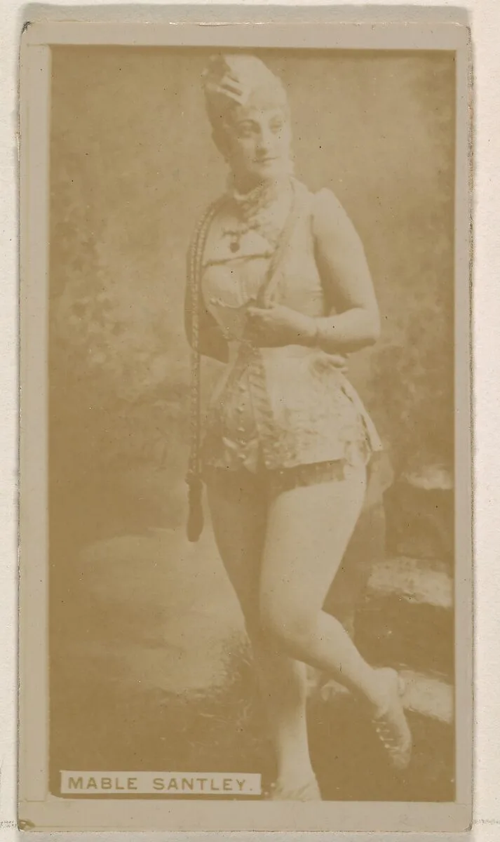 Mabel Santley, from the Actresses series (N245) issued by Kinney Brothers to promote Sweet Caporal Cigarettes — Kinney Brothers Tobacco Company