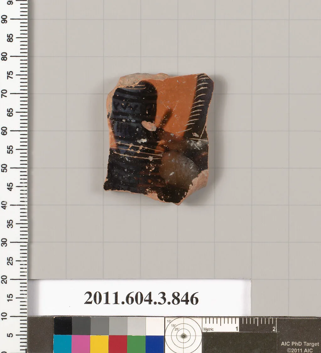 Terracotta fragment of a lekythos (oil flask) — Unknown