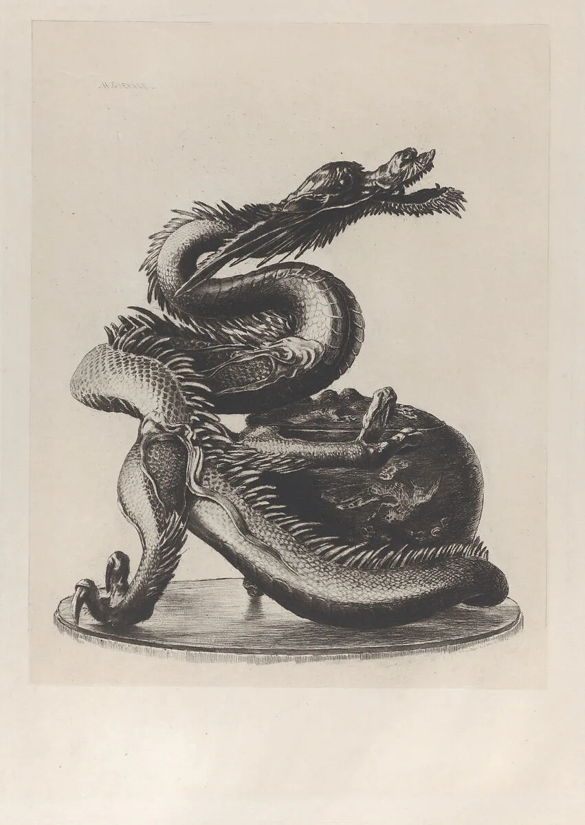 Large Bronze Dragon Incense Burner — Henri-Charles Guérard