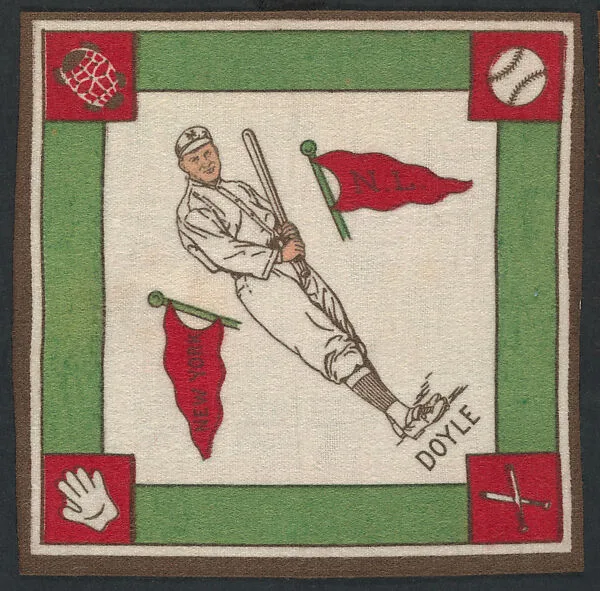 Larry Doyle, New York, National League from Baseball Players Felt Blanket series (B18) — Unknown