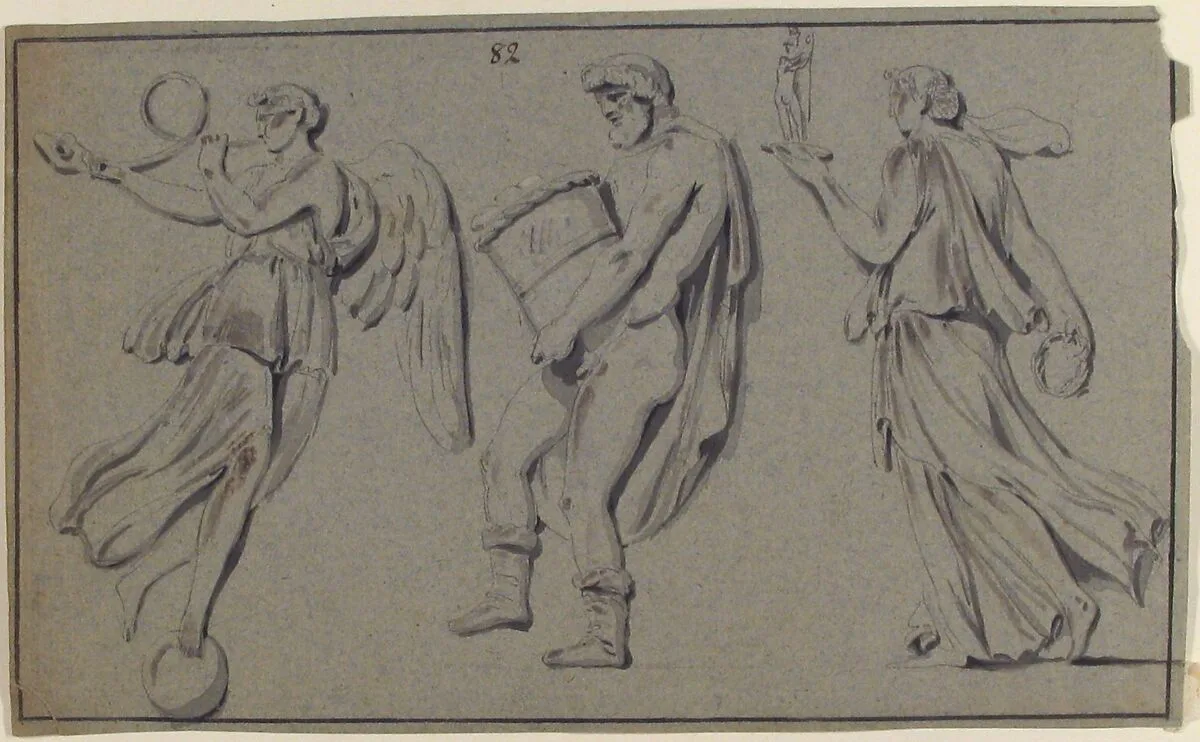 Figures in Procession — Anonymous, French, 18th century