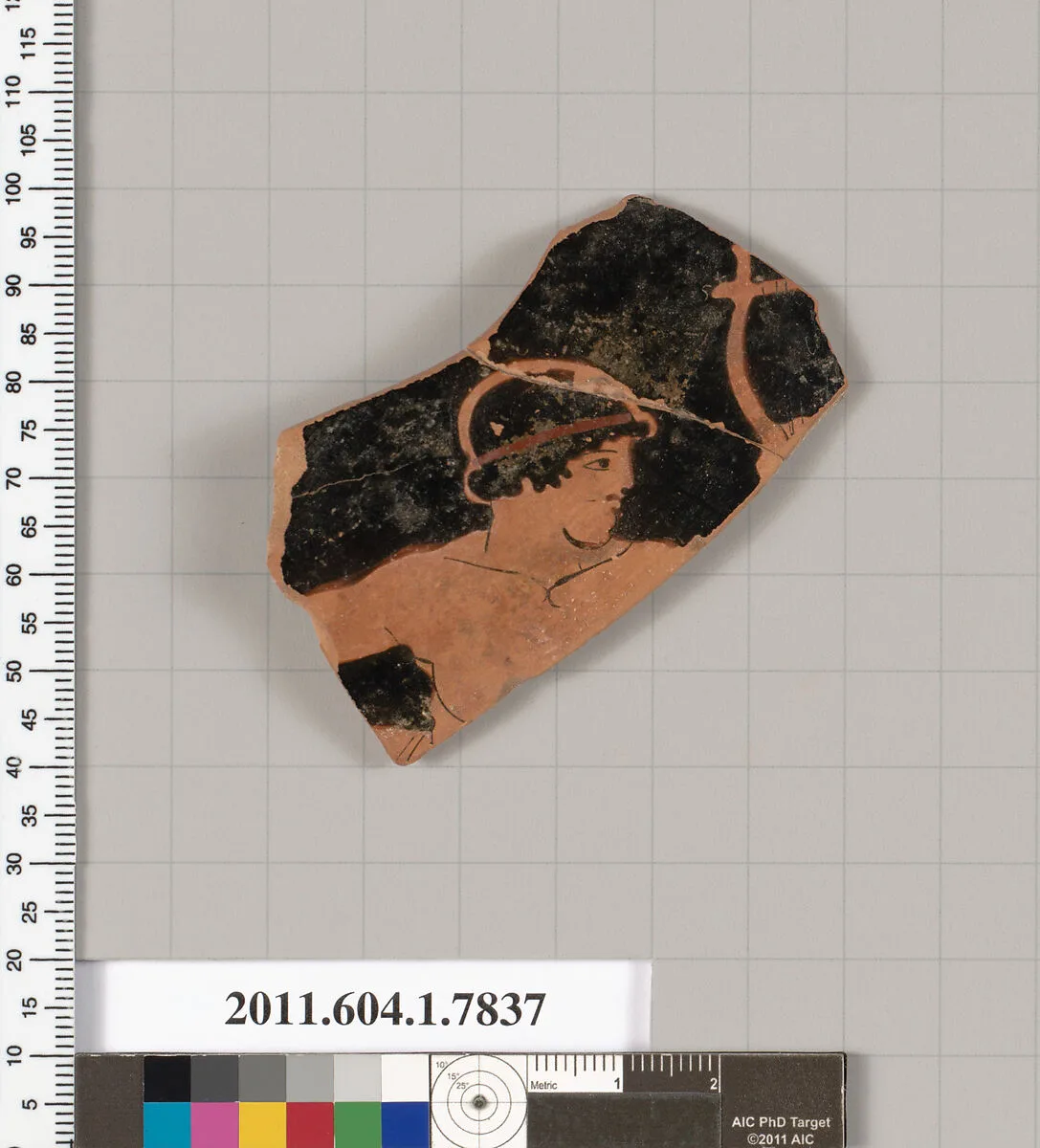 Terracotta fragment of a kylix (drinking cup) — Unknown