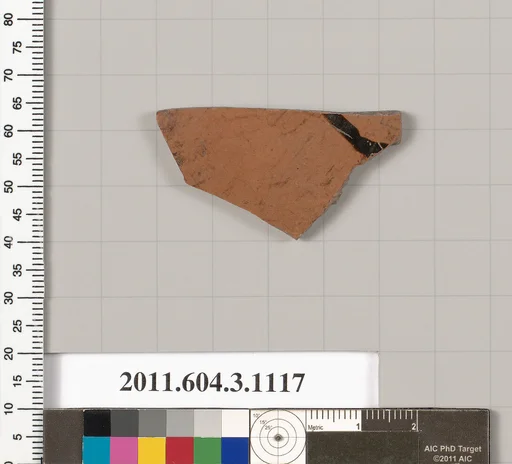 Terracotta fragment of a mastoid (drinking cup with narrow base) or a kyathos (cup-shaped ladle)